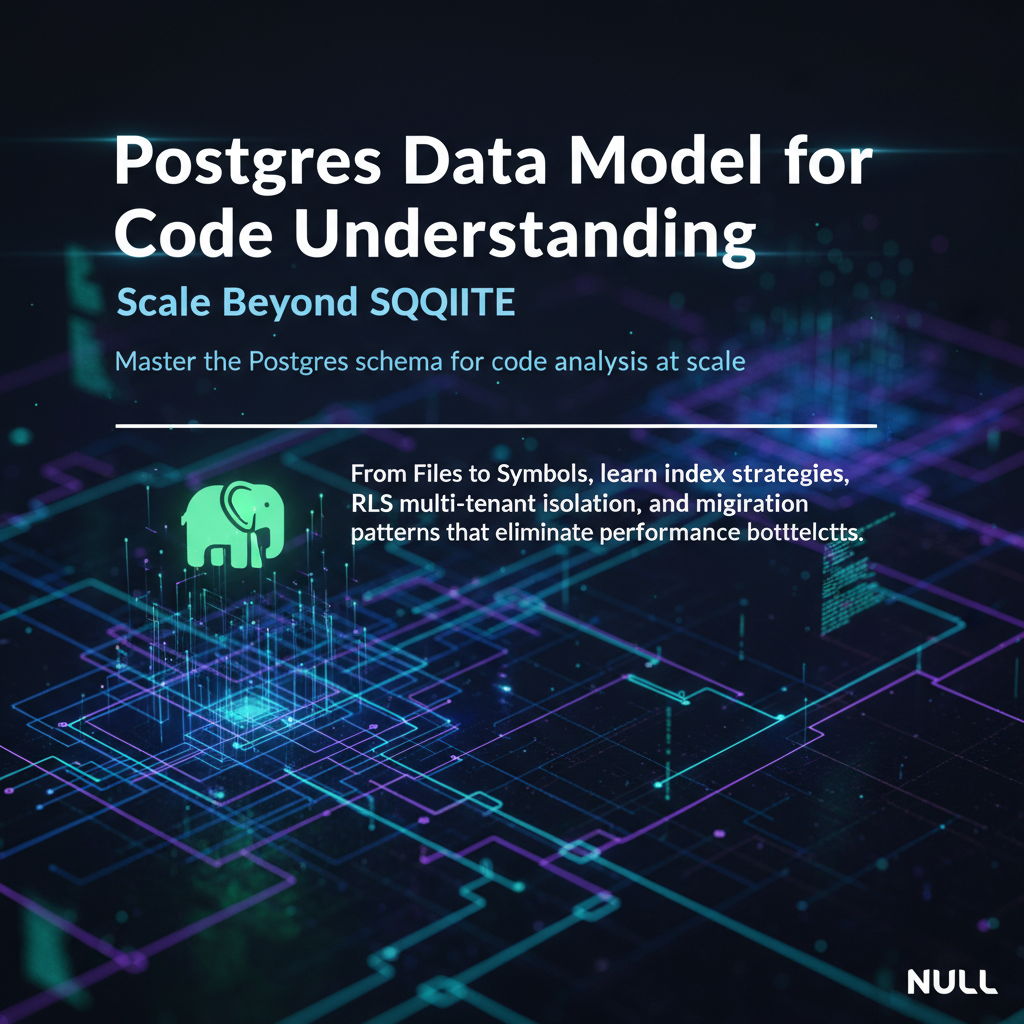 Postgres Data Model for Code Understanding: Scale Beyond SQLite