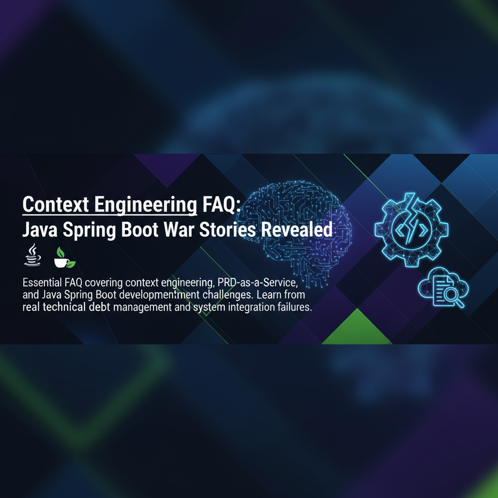 Context Engineering FAQ: Java Spring Boot War Stories Revealed